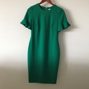 Calvin Klein Ruffle Sleeve Dress Sz 4